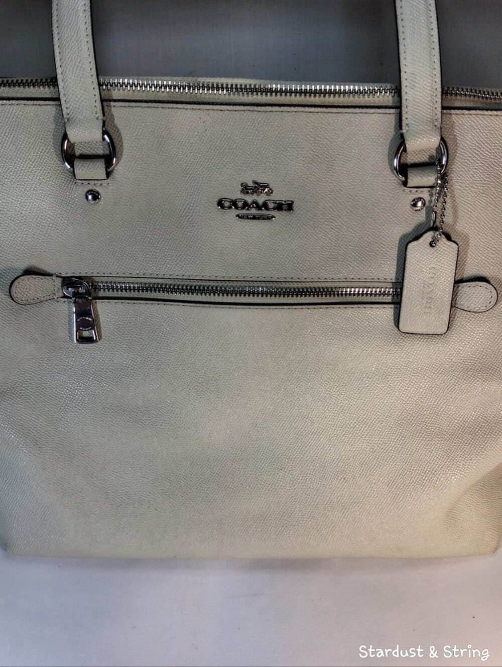Coach Gallery Tote In Beige Crossgrain Leather ~ Large Bag ~ 79608